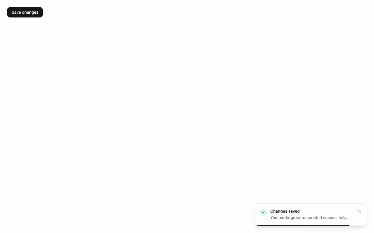 Podgląd: Toast notification