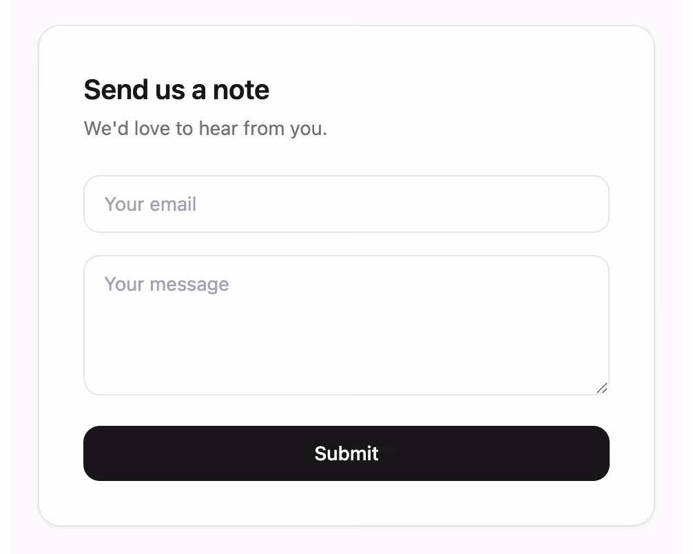 Podgląd: Simple support card