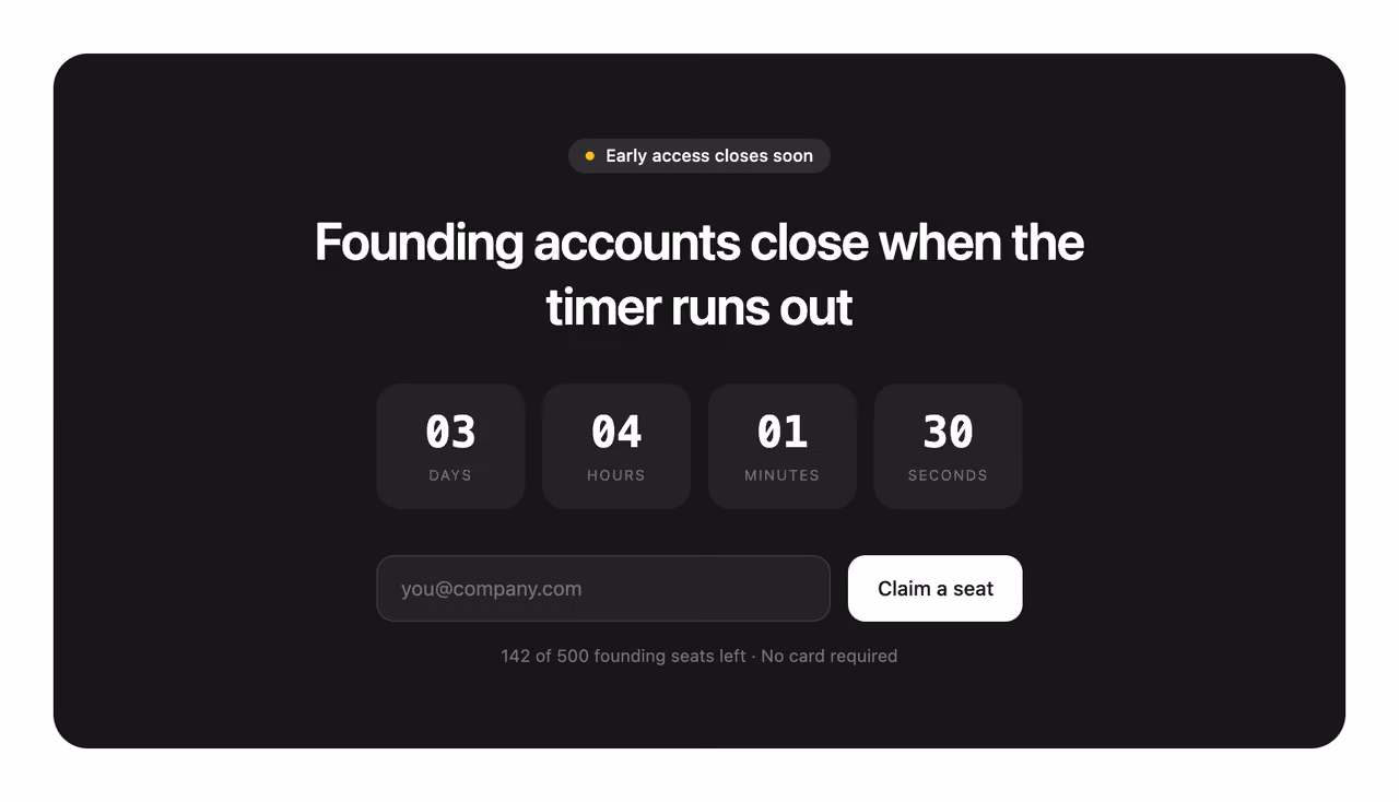 Podgląd: Countdown launch banner