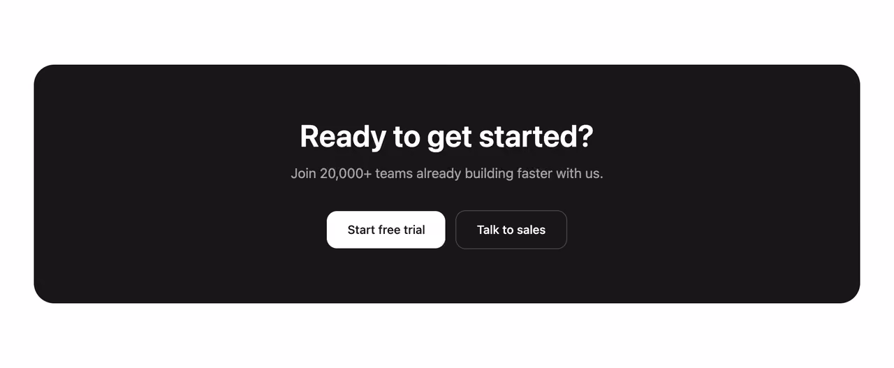 Podgląd: Full-width dark banner