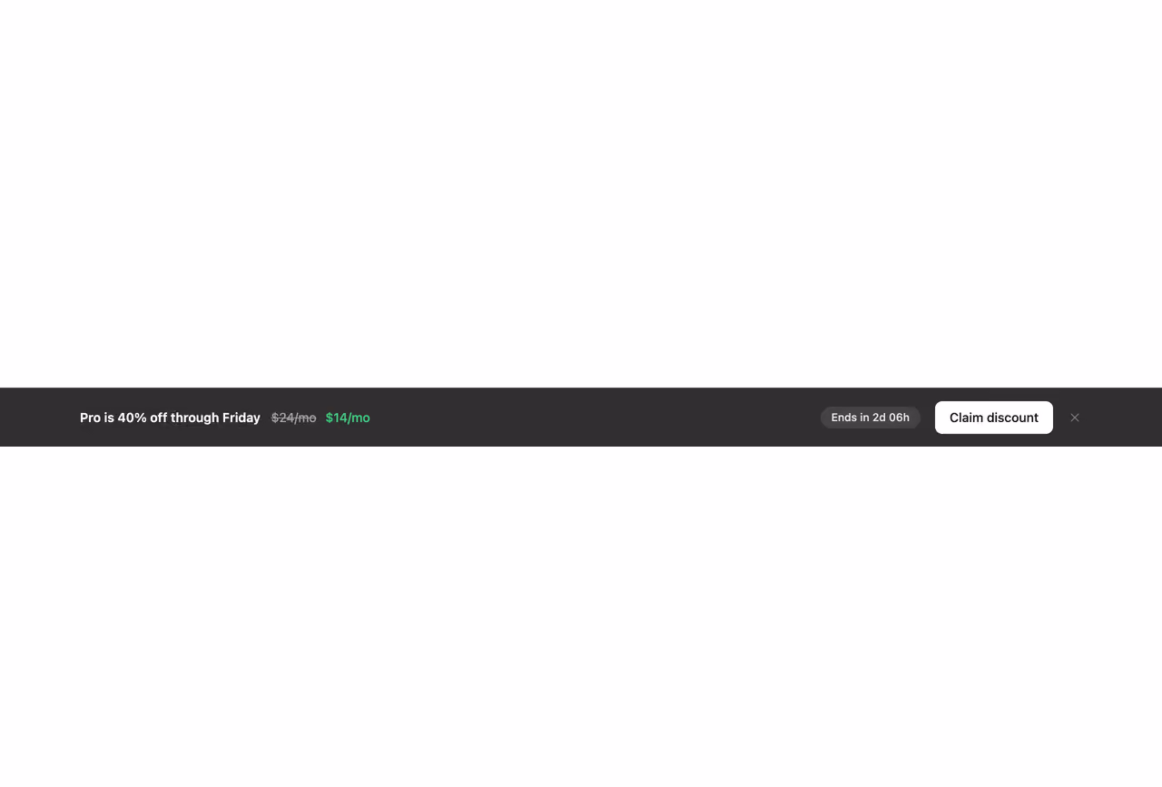 Podgląd: Sticky bottom conversion bar
