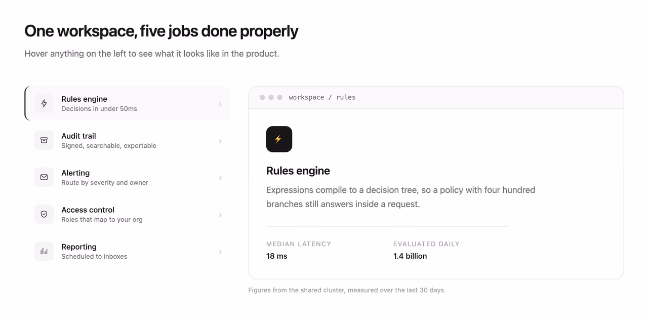 Podgląd: Hover-to-preview feature list