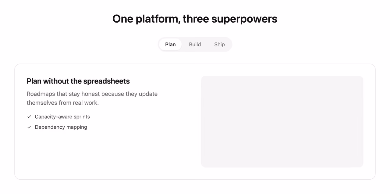 Podgląd: Tabbed feature switcher