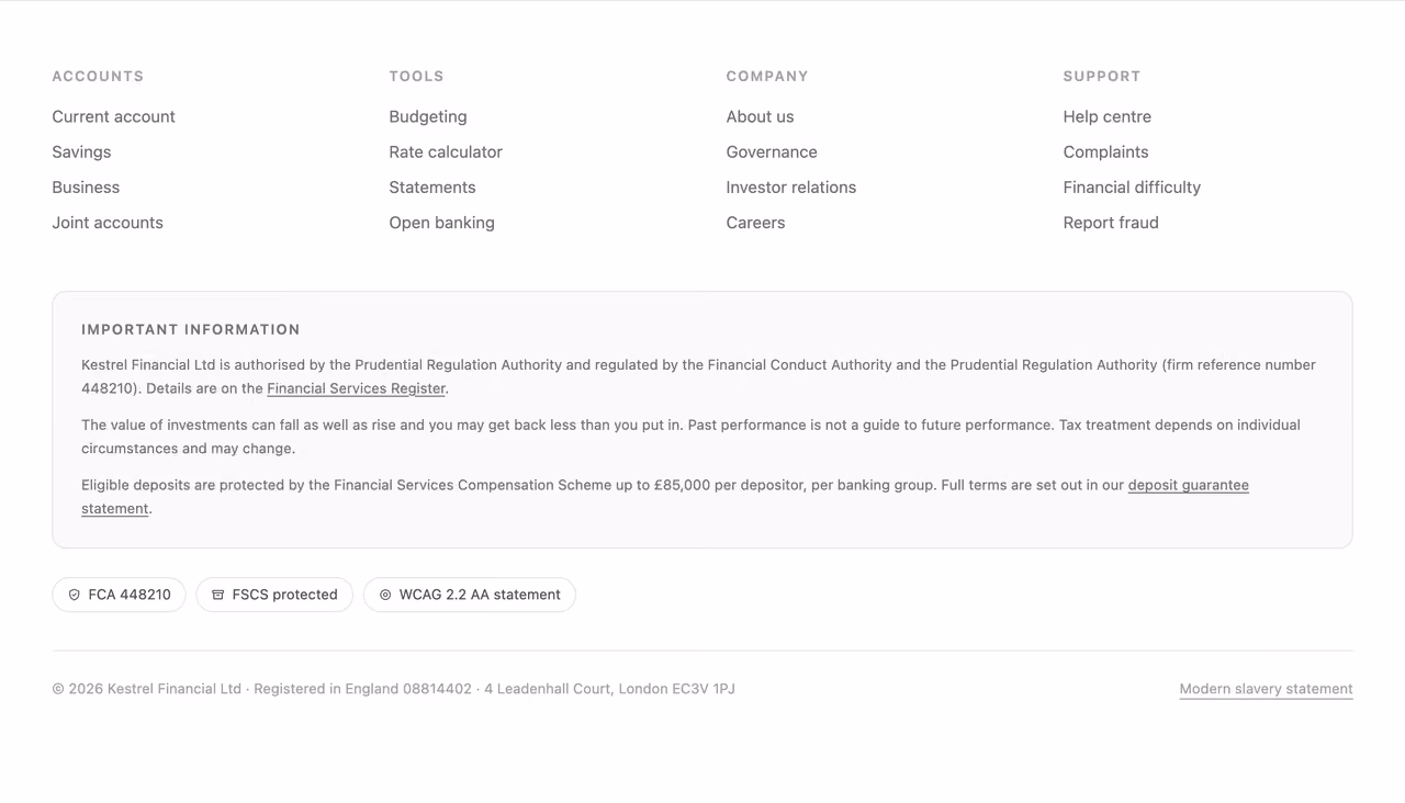 Podgląd: Regulated disclosure footer