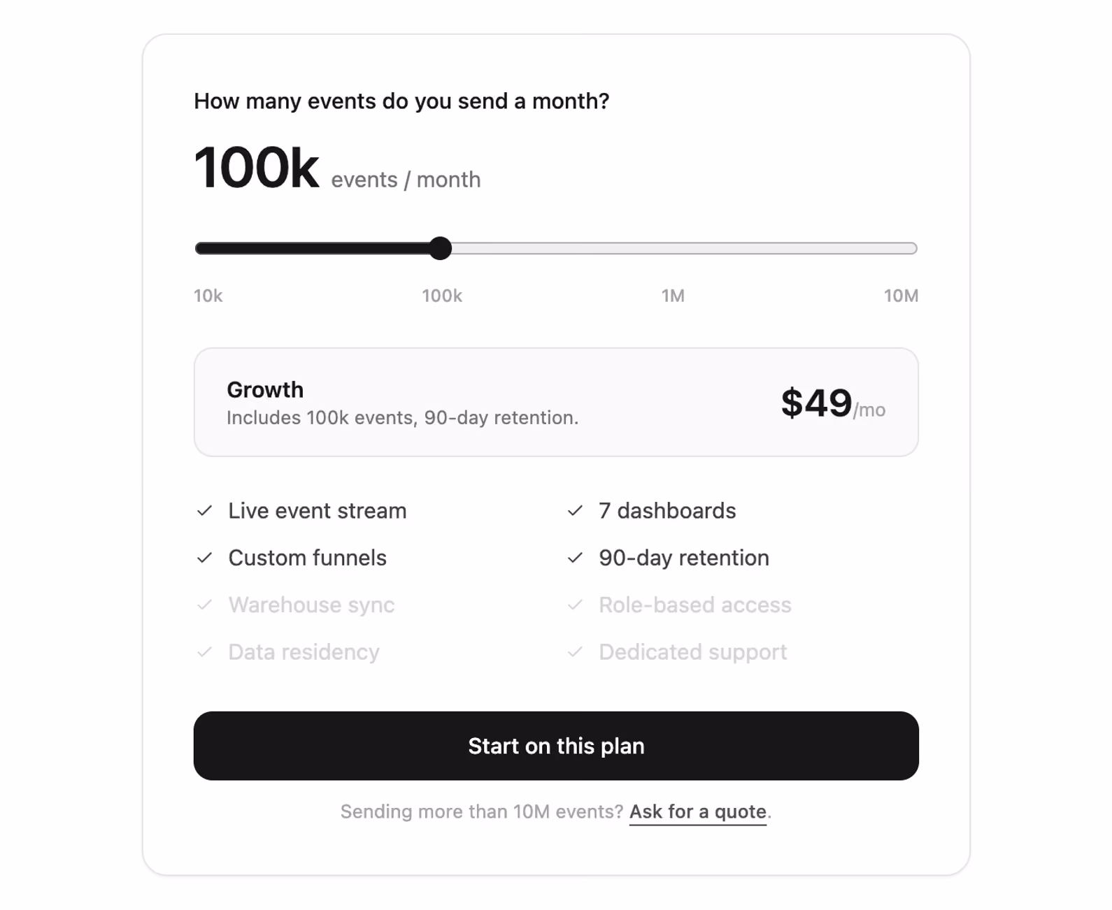 Podgląd: Plan slider with feature reveal
