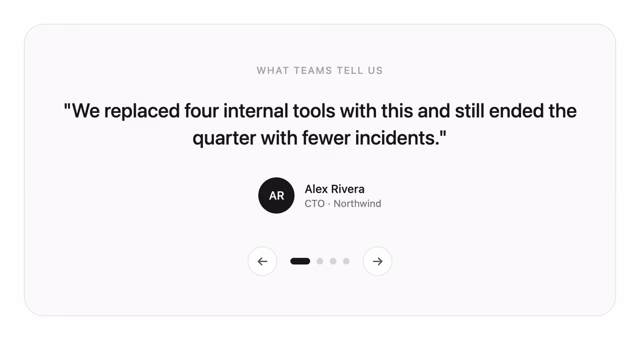 Podgląd: Auto-advancing quote slider